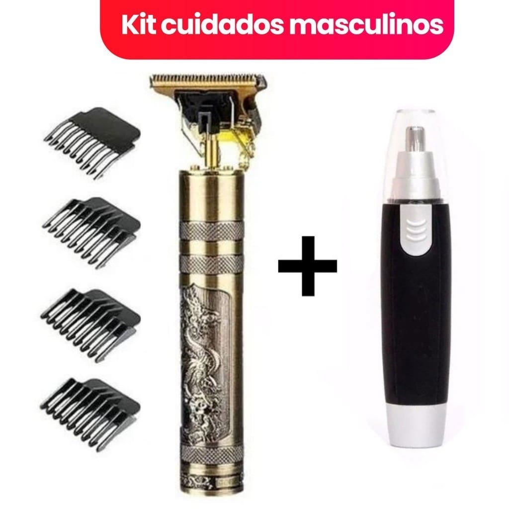 cuidados masculinos - Barbeador e aparador de pelos Maquina cortar cabelo dragão