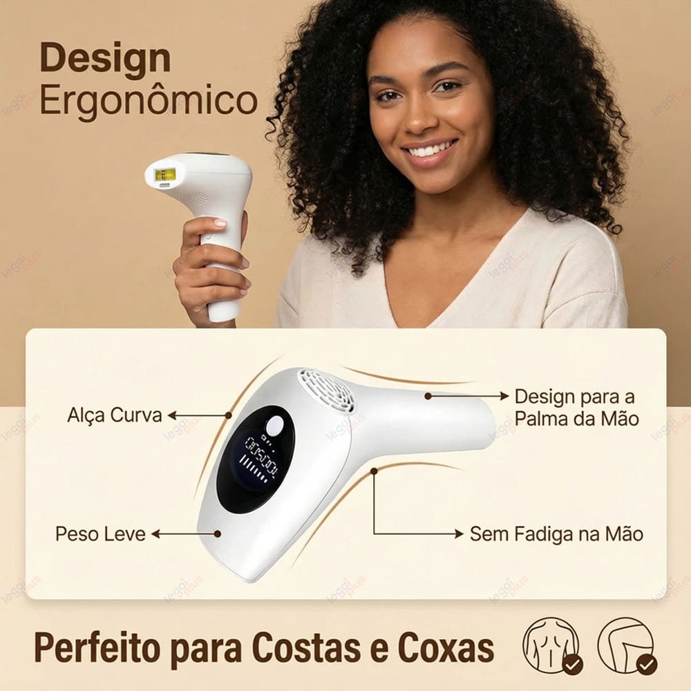 900 Mil Pulsos Depilador A Laser 8 Níveis Portátil Indolor e Eficaz – Uso Doméstico