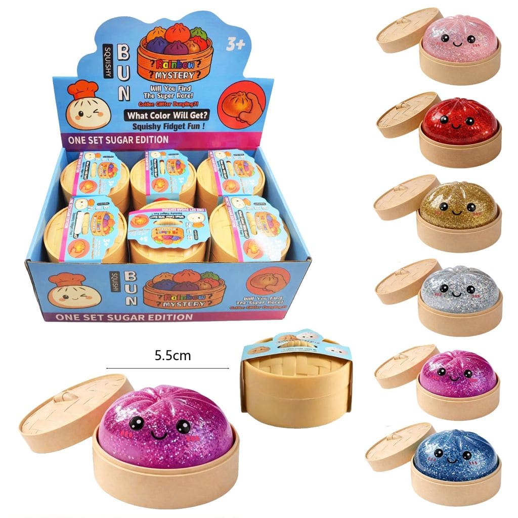 Item De Venda Quente Bola Mole Para Aliviar O Estresse , Bolinho De Glitter Rosa Raro , Brinquedo Macio E Fofo , Caixa C