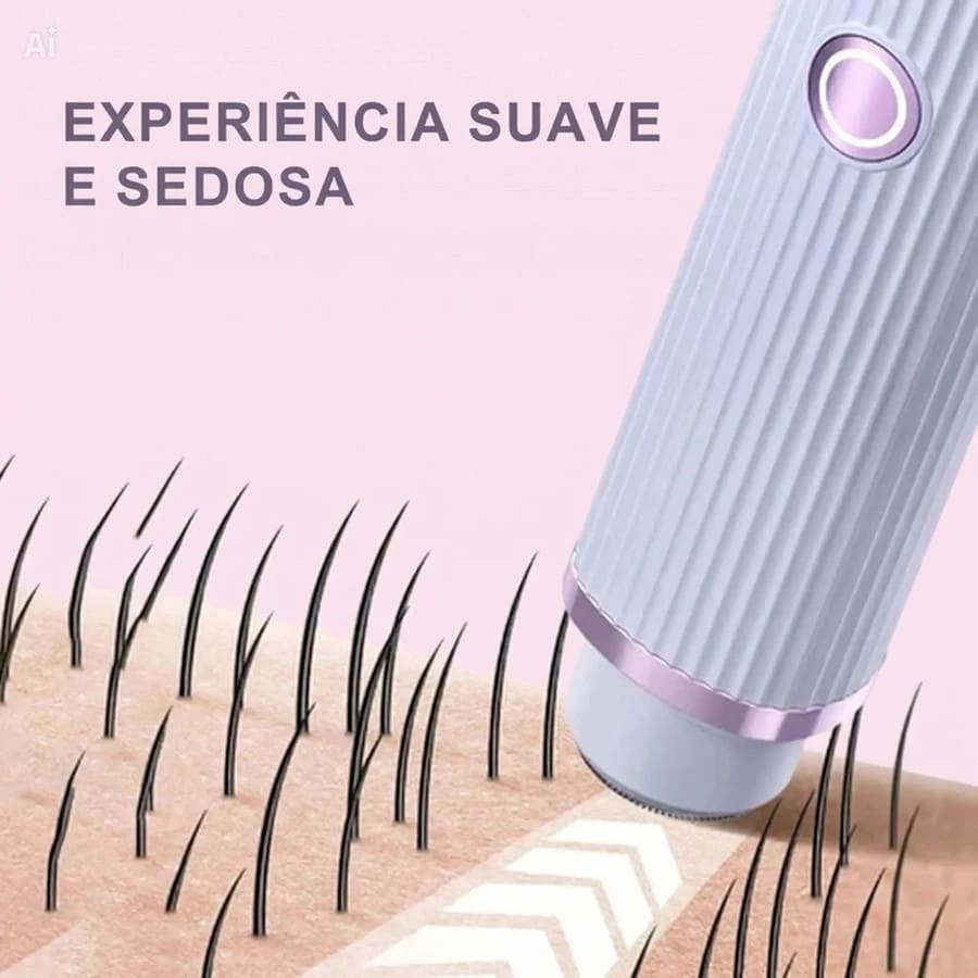 Depilador elétrico com navalha dupla cuidado e delicadeza com sua pele Recarregável com Tecnologia avançada Indolor