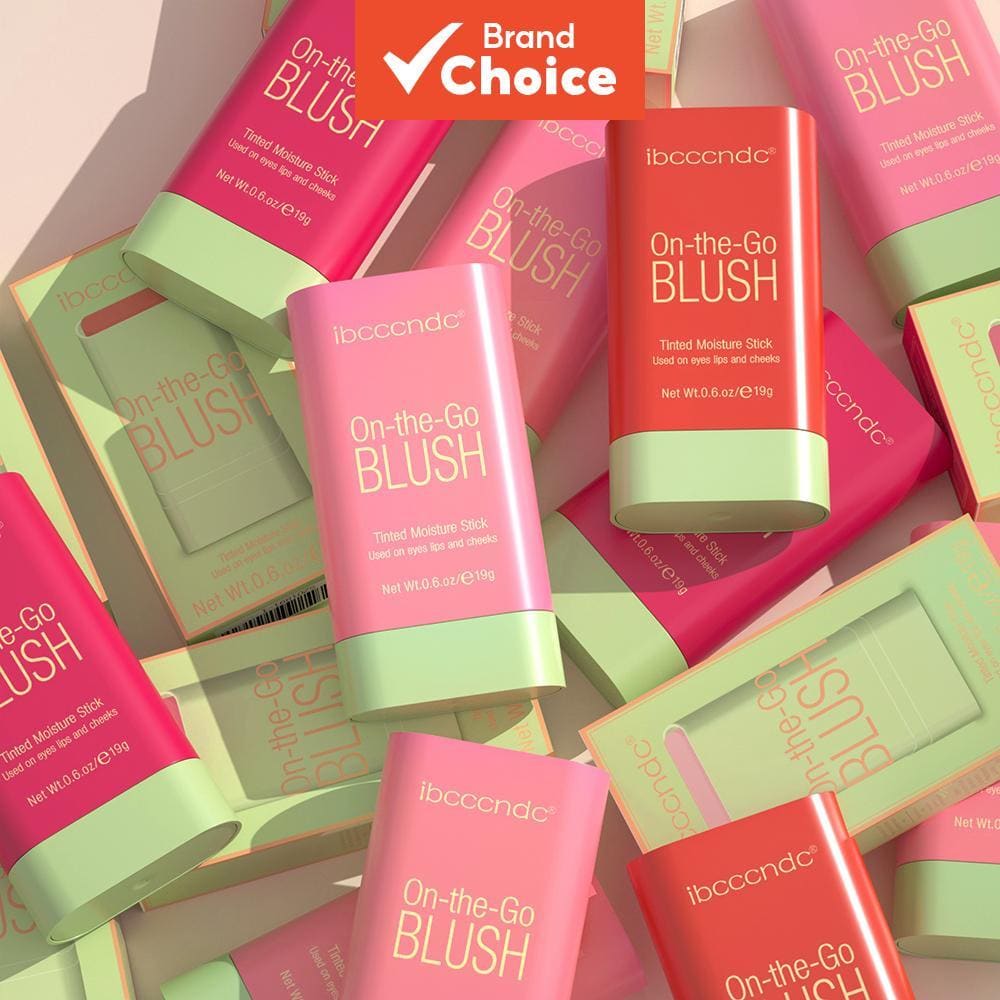 Bastão de Blush Multifuncional, Creme de Blush Natural para Bochechas, Alta Renderização de Cor, Longa