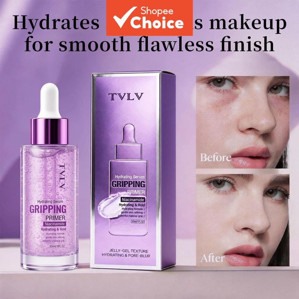 Primer Hidratante TVLV - Clareador, Corretivo, Isolante, Minimiza Poros, Ideal para Peles Secas, Longa Duração, Base de