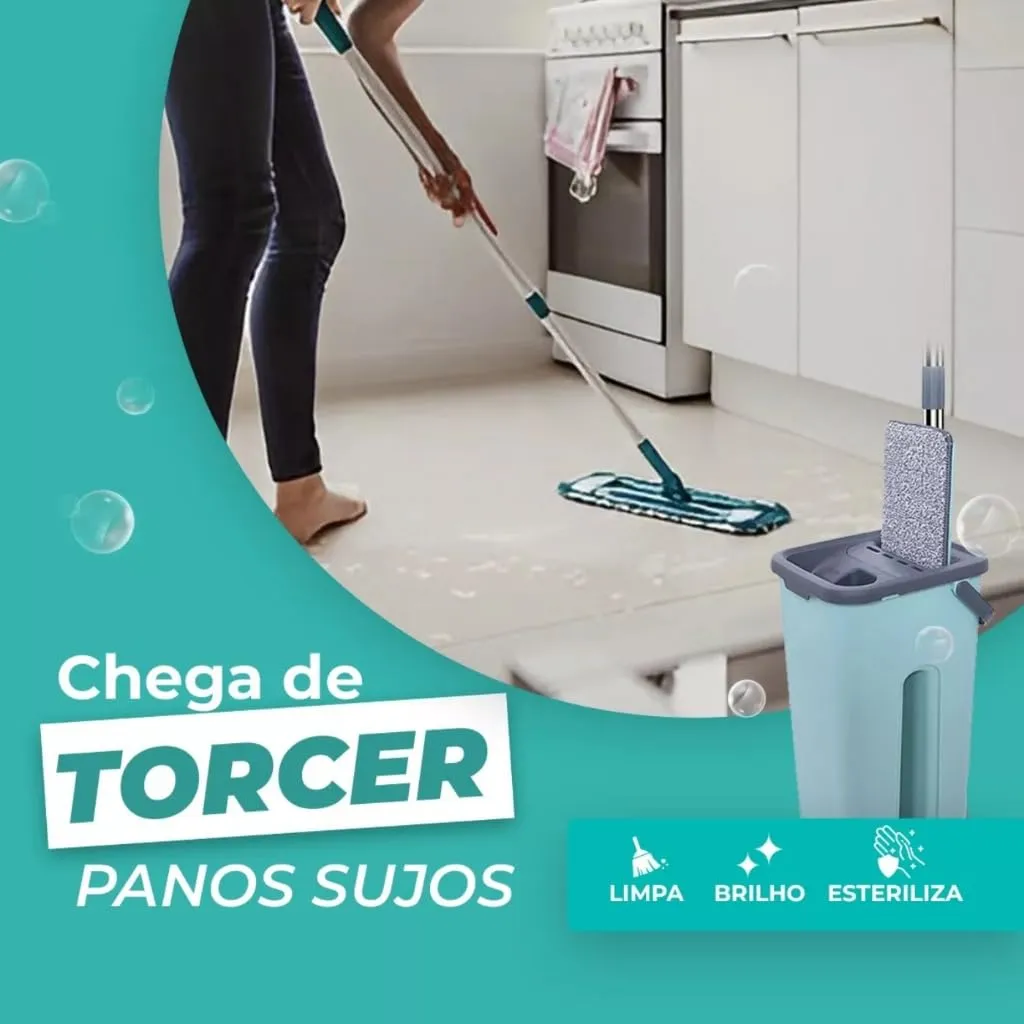 Esfregão WashDry Limpeza a Seco + 4 refil