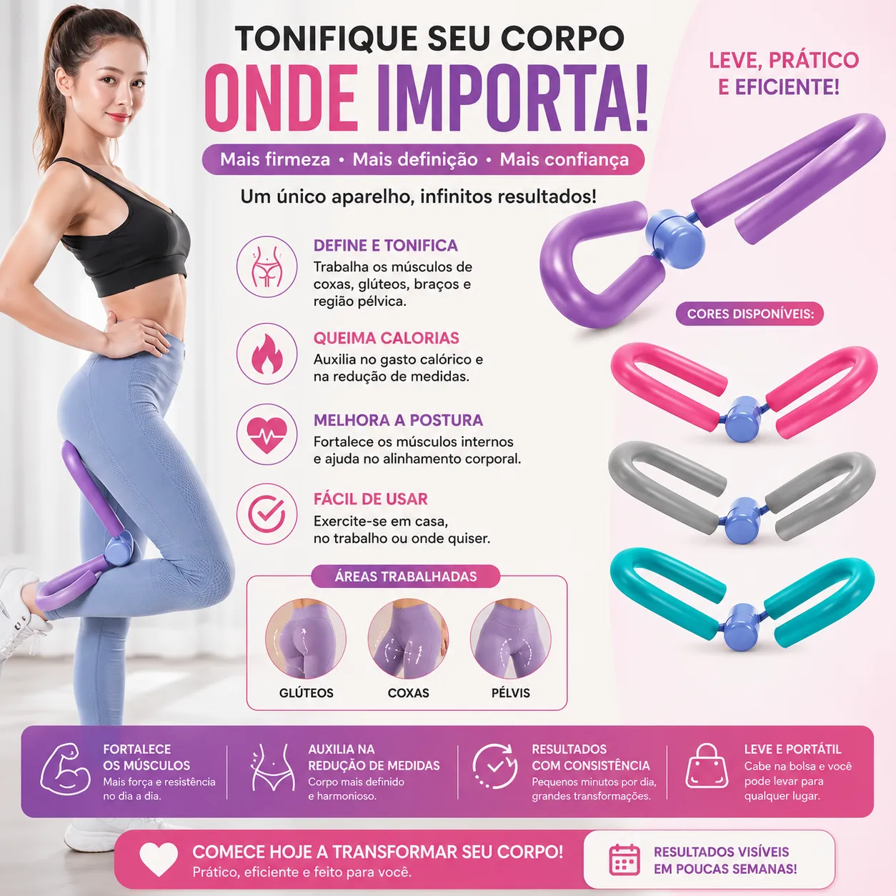 Aparelho para exercícios - Pelvis, coxa e bumbum