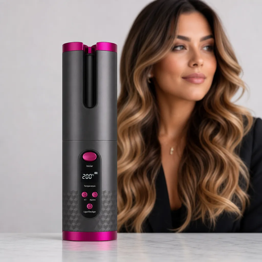 Modelador de Cachos sem fio- Auto-Curler