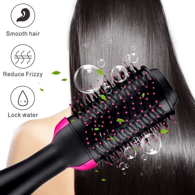Escova Secadora Alisadora Modelador De Cabelo Elétrica Profissional Multifuncional 3 Em 1 - 110/220V