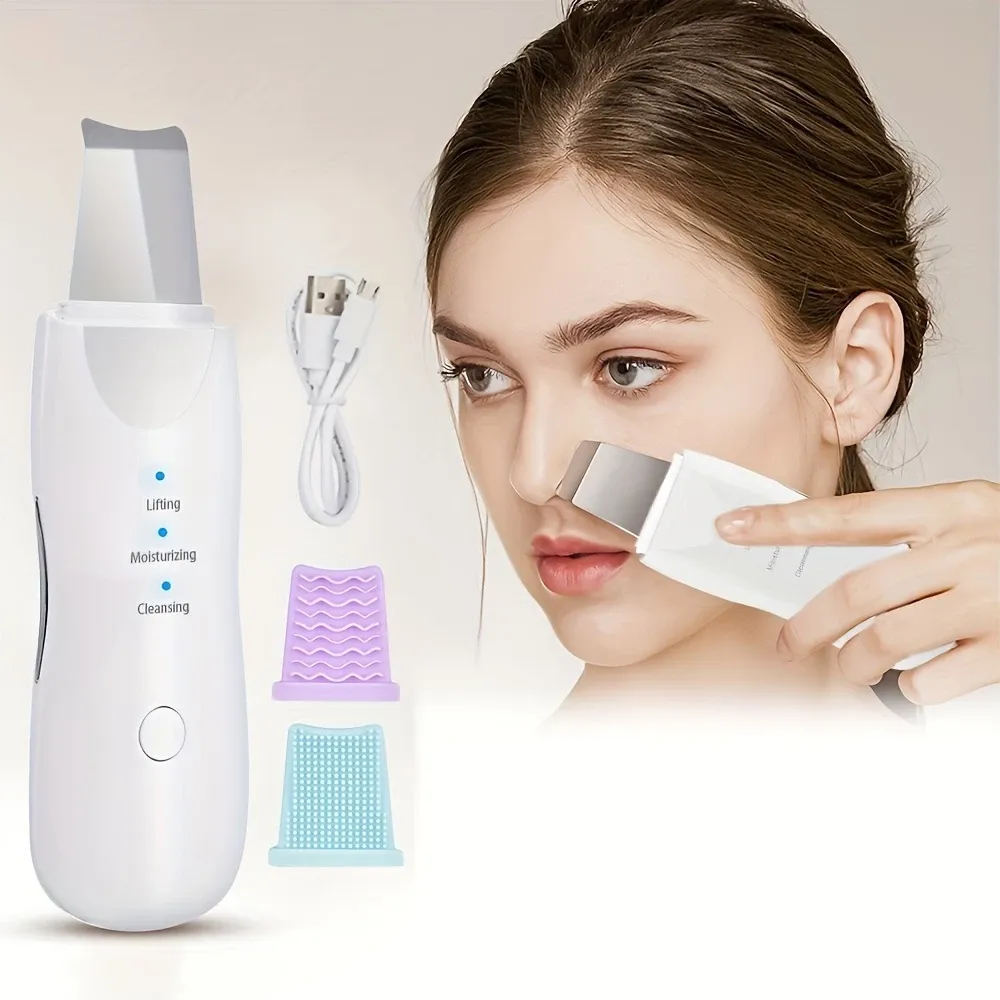 Esfoliante de pele ultrassônico | Limpeza Facial Profunda + Remoção de Cravos